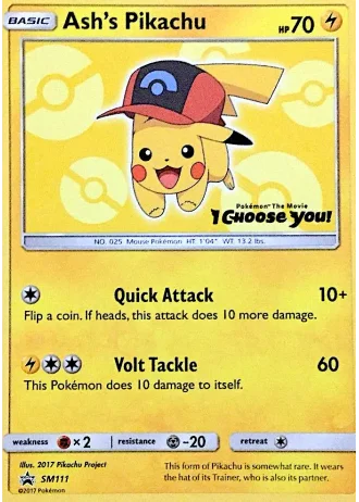 Ash's Pikachu SM111 — Sun & Moon Promos