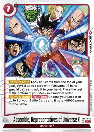 Assemble, Representatives of Universe 7!  FB01-030 — Awakened Pulse (FB01)