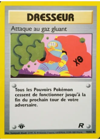 Attaque au gaz gluant (première édition) #78/82 — Team Rocket (1ère Édition)