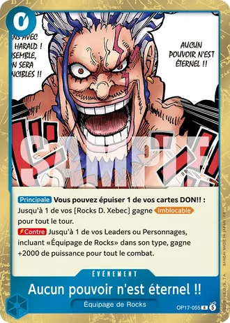 Aucun pouvoir n'est éternel !! (OP17-055) — Les Guerriers les Plus Puissants au Monde (OP17)