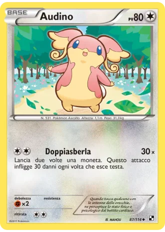 Audino #87/114 — Nero e Bianco
