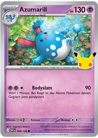 Azumarill #068/128 — 30 Jahre