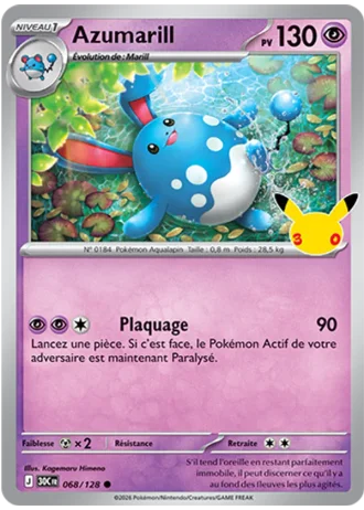 Azumarill #068/128 — 30e Anniversaire