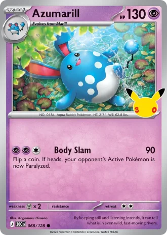 Azumarill #068/128 — 30th Celebration