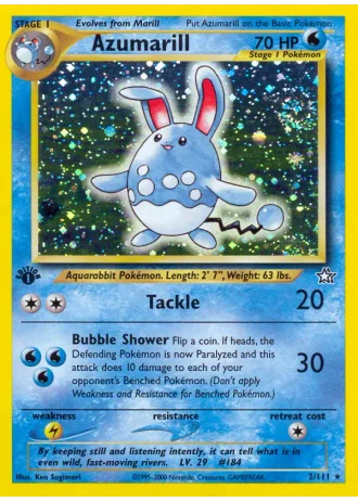 Azumarill (1st Edition) #2/111 — Neo Genesis (1st Edition)