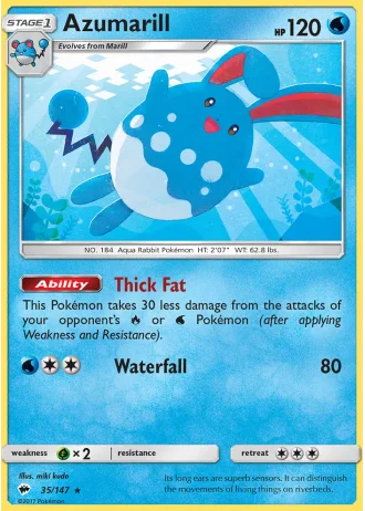 Azumarill #35 — Burning Shadows