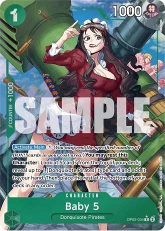 Baby 5 (OP05-034) (Alternative Art) — One Piece The Best (PRB01)