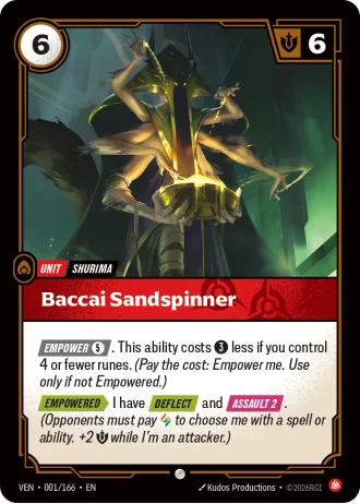 Baccai Sandspinner #001/166 — Vendetta