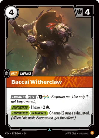 Baccai Witherclaw #078/166 — Vendetta