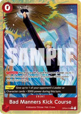 Bad Manners Kick Course (OP04-016) (Alternative Art) — One Piece Card The Best Vol.2(PRB02)