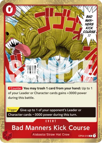 Bad Manners Kick Course (OP04-016) (Reprint) — One Piece Card The Best Vol.2(PRB02)