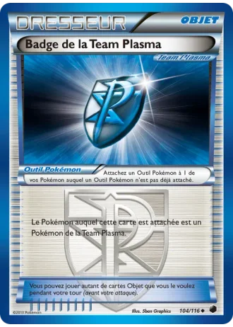 Badge de la Team Plasma #104/116 — Glaciation Plasma