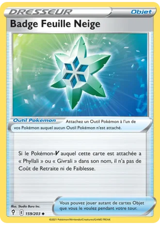 Badge Feuille Neige #159/203 — Évolution Céleste