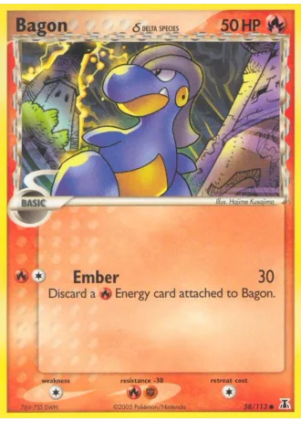 Bagon #58/113 — EX Specie Delta