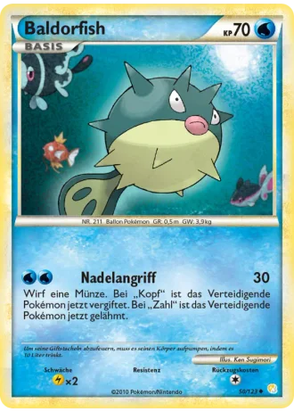 Baldorfish #50/123 — HeartGold SoulSilver