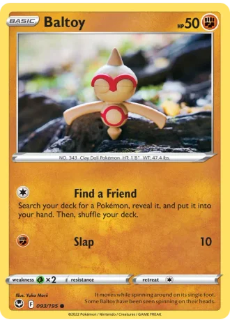 Baltoy #093/195 — Silver Tempest