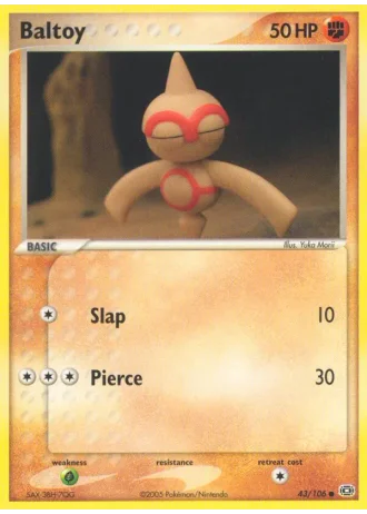 Baltoy #43/106 — EX Smeraldo