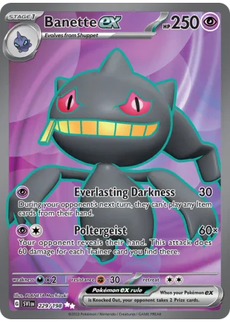 Banette ex #229 — Scarlet & Violet