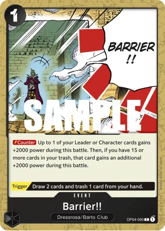 Barrier!! (OP04-095) — Kingdoms of Intrigue (OP04)