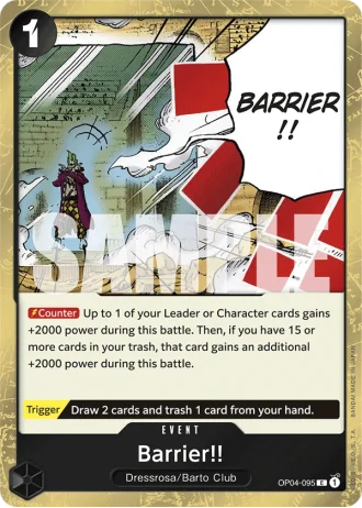 Barrier!! (OP04-095) (Jolly Roger Foil) — One Piece The Best (PRB01)