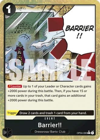 Barrier!! (OP04-095) (Textured Foil) — One Piece The Best (PRB01)