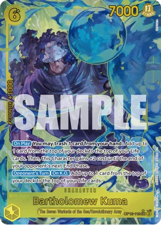 Bartholomew Kuma (OP12-119) (Alternative Art) — Legacy of the Master (OP12)