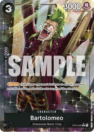 Bartolomeo (OP04-089) (Alternative Art) — One Piece The Best (PRB01)