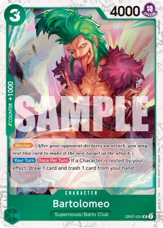 Bartolomeo (OP07-031) (Pirate Foil) — One Piece Card The Best Vol.2(PRB02)