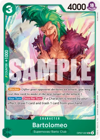 Bartolomeo (OP07-031) (Reprint) — One Piece Card The Best Vol.2(PRB02)