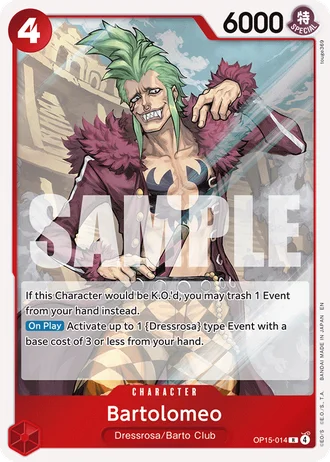 Bartolomeo (OP15-014) — Adventure on Kami's Island (OP15-EB04)