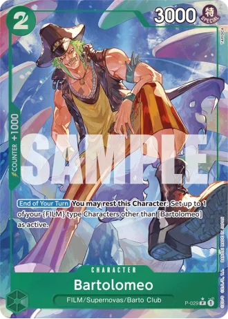 Bartolomeo (P-029) (Full Art) — One Piece The Best (PRB01)
