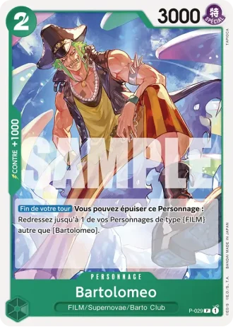 Bartolomeo (P-029) (Full Art) — ONE PIECE CARD THE BEST (PRB01)