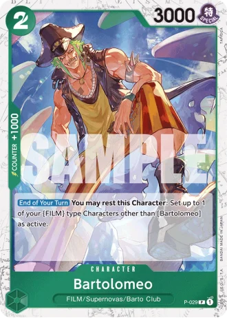 Bartolomeo (P-029) (Jolly Roger Foil) — One Piece The Best (PRB01)