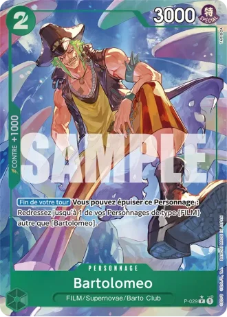 Bartolomeo (P-029) (Reprint) — ONE PIECE CARD THE BEST (PRB01)