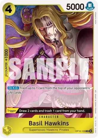 Basil Hawkins (OP10-109) (Reprint) — One Piece Card The Best Vol.2(PRB02)