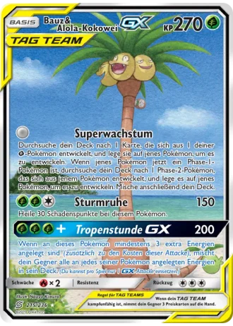 Bauz & Alola-Kokowei GX #215 — Bund der Gleichgesinnten