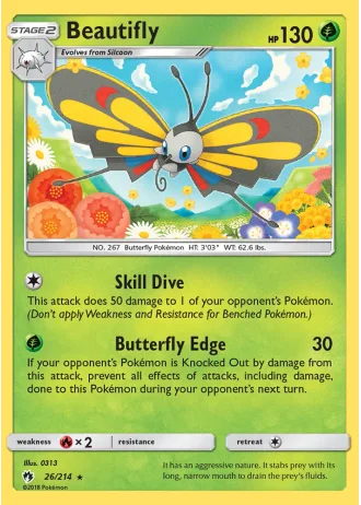 Beautifly #26/214 — Lost Thunder