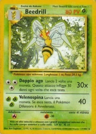 Beedrill (1ª Edizione) #17/102 — Set Base (1ª Edizione)