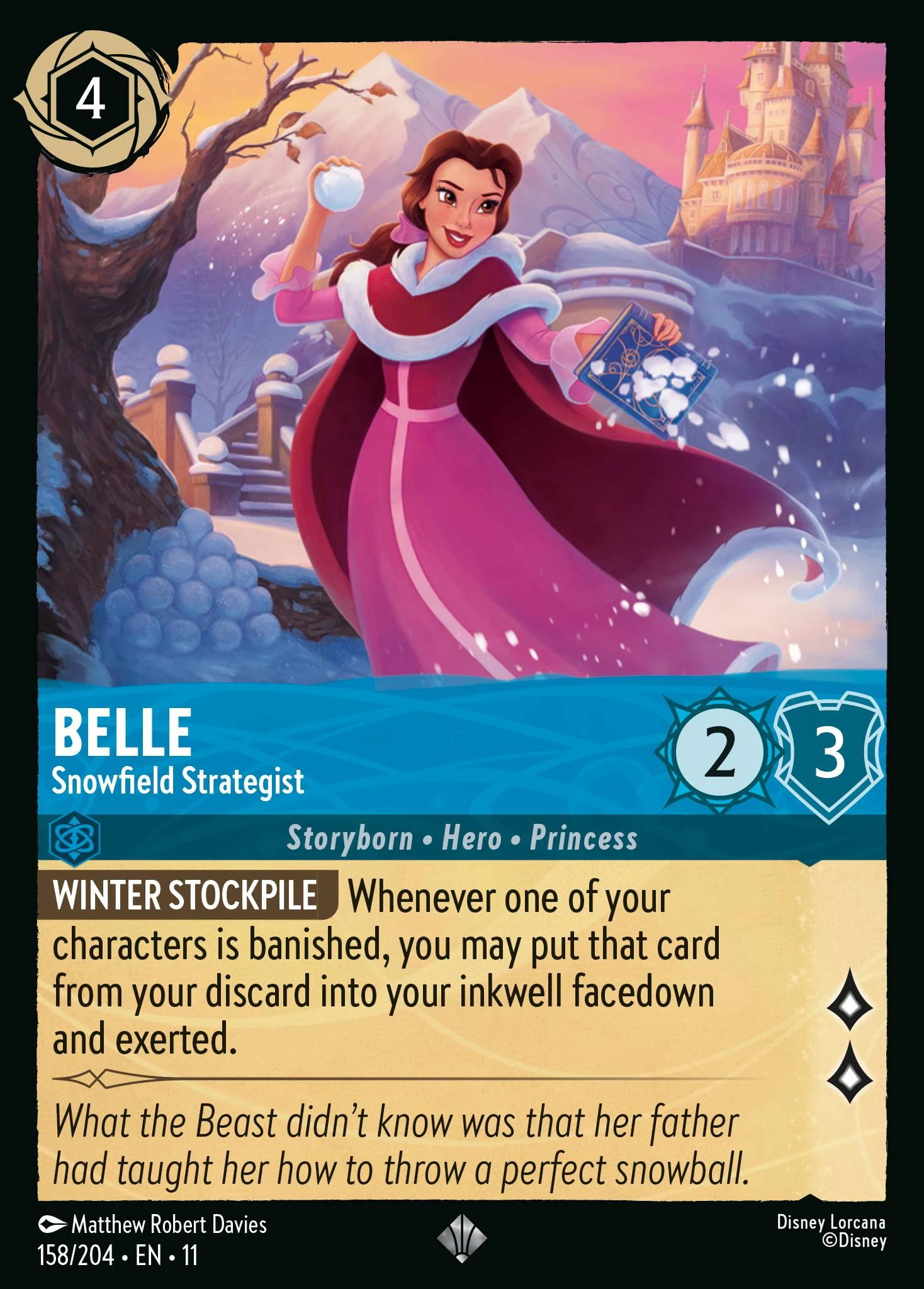 Belle - Snowfield Strategist #158/204 — Winterspell