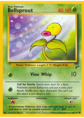 Bellsprout #66/130 — Base Set 2