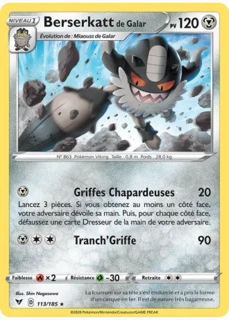 Berserkatt de Galar #113/185 — Voltage Éclatant