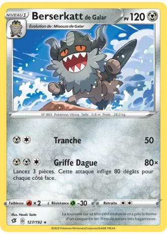 Berserkatt de Galar #127/192 — Clash des Rebelles