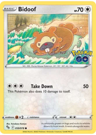 Bidoof #059/78 — Pokémon GO