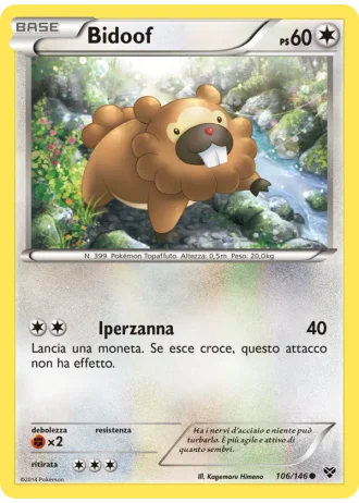 Bidoof #106/146 — XY