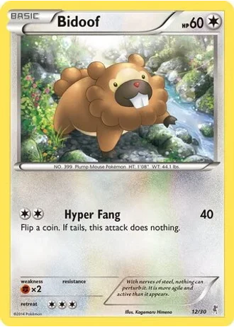 Bidoof #12 — XY trainer Kit (Bisharp)