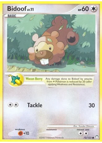 Bidoof #73/123 — Countdown Calendar 2008