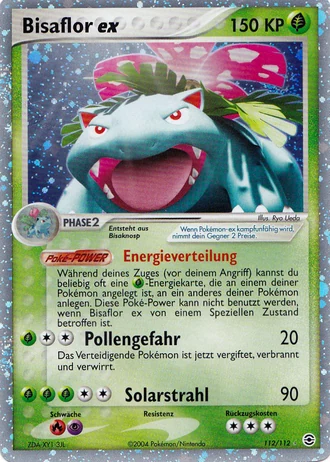 Bisaflor ex #112 — EX Feuerrot & Blattgrün