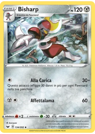 Bisharp #134/202 — Spada e Scudo