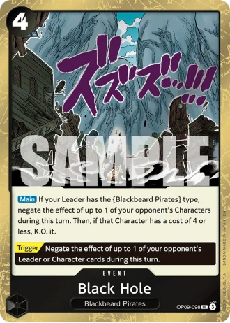 Black Hole (OP09-098) (Pirate Foil) — One Piece Card The Best Vol.2(PRB02)
