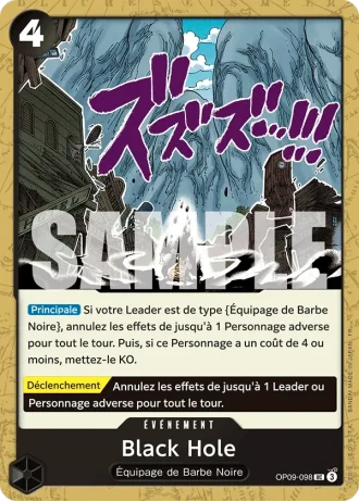 Black Hole (OP09-098) (Pirate Foil) — ONE PIECE CARD THE BEST vol.2 (PRB02)